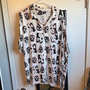 Friday the 13th men’s button down horror theme shirt